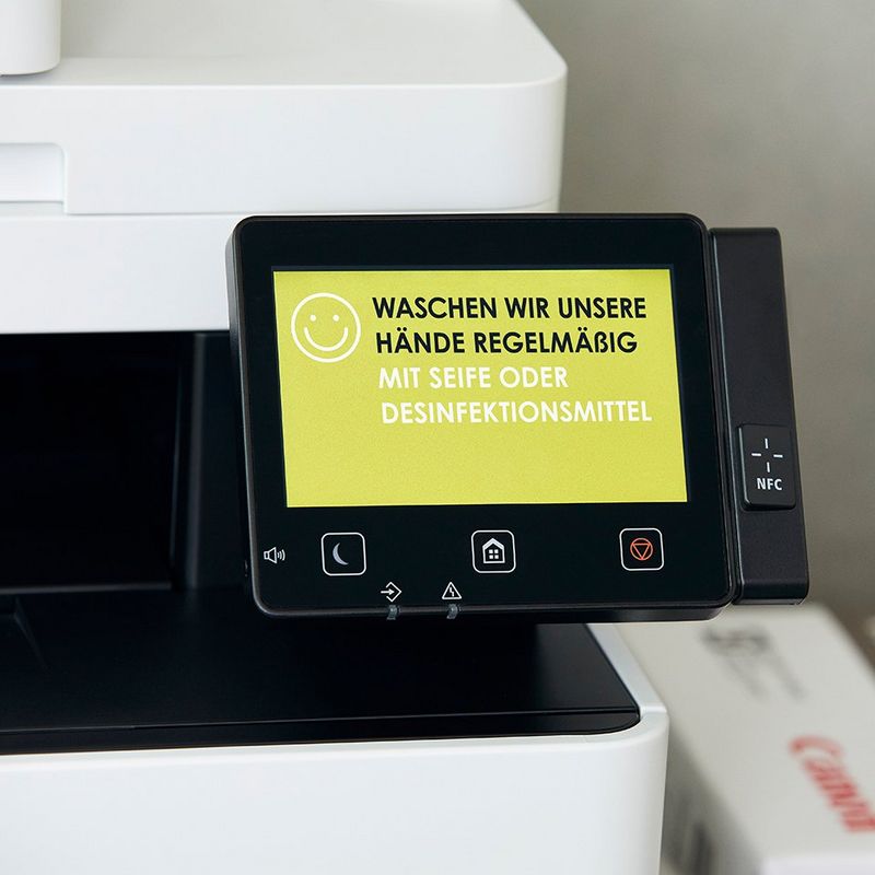 Botschaft am Drucker-Display erreicht alle Anwender